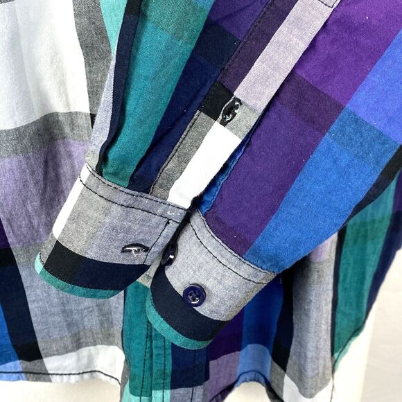 Threads & Heirs Plaid Shirt Men's Size X-Large Multicolor Long Sleeve Button Up - Picture 3 of 10